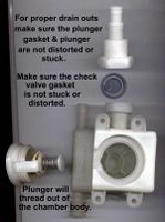 GE / Kenmore Dishwasher Check Valve Assembly; No-Drain or Poor Draining = Clean Out Check Valve and/or Replace Flapper Gasket