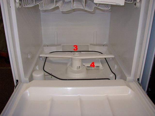 dishwasher ge drain hotpoint triton draining interior cycle does under end 2006 built drains threads