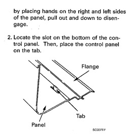 Opening the control panel on a Jenn Air or Maytag slide-in range, 2 of 2